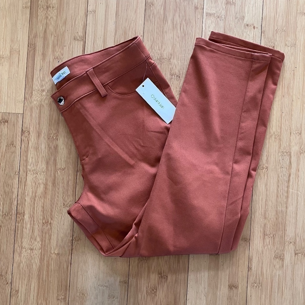 NWT Calvin Klein stretch dress pants in baked clay size 10 - Picture 5 of 5
